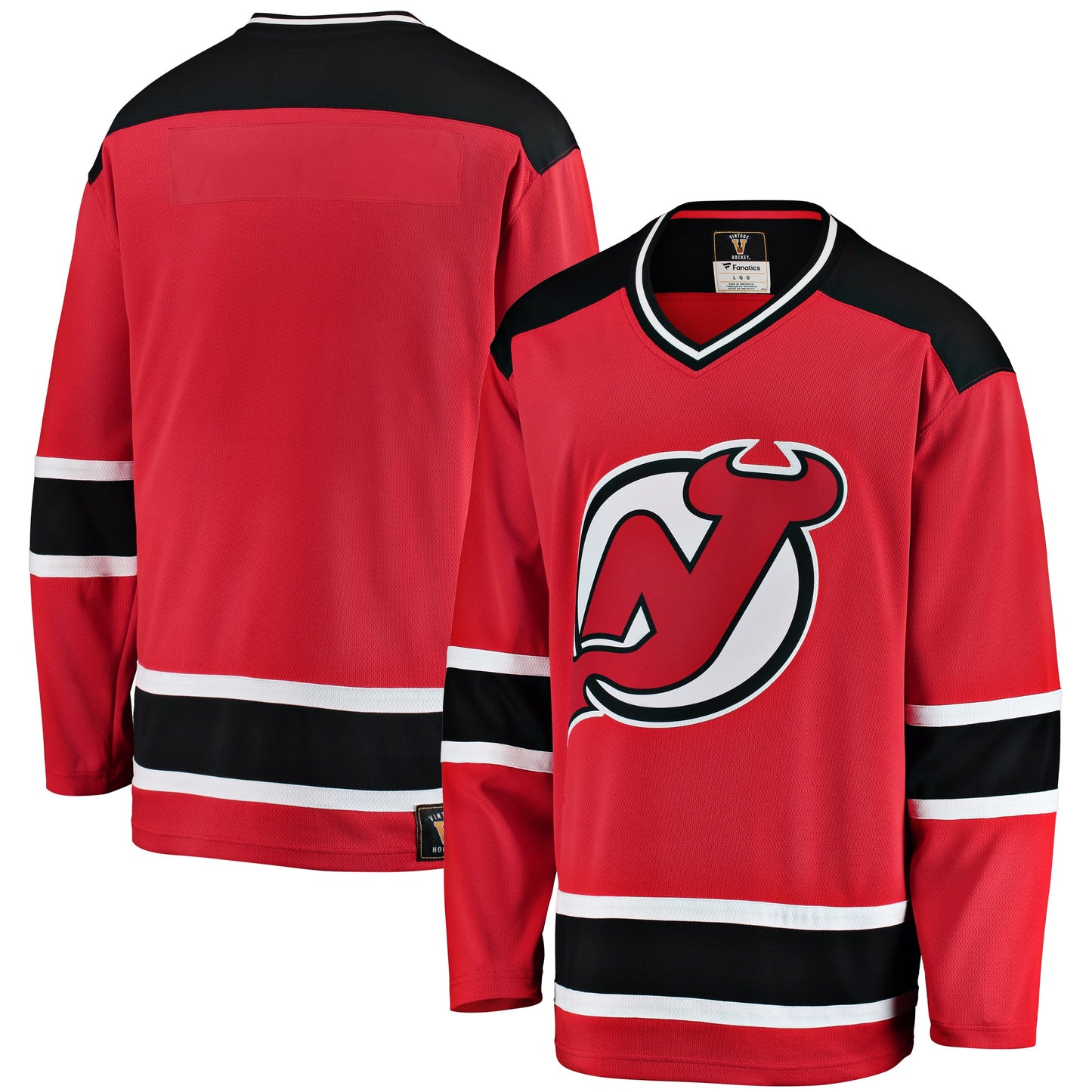 New Jersey Devils Fanatics Branded Premier Breakaway Heritage Blank Jersey - Red