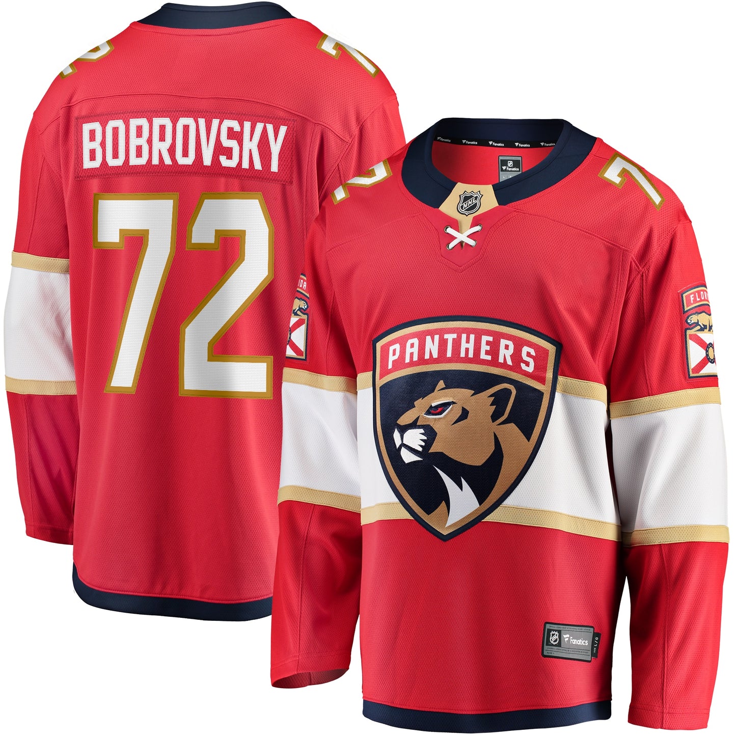 Sergei Bobrovsky Florida Panthers Fanatics Branded Breakaway Player Jersey - Red